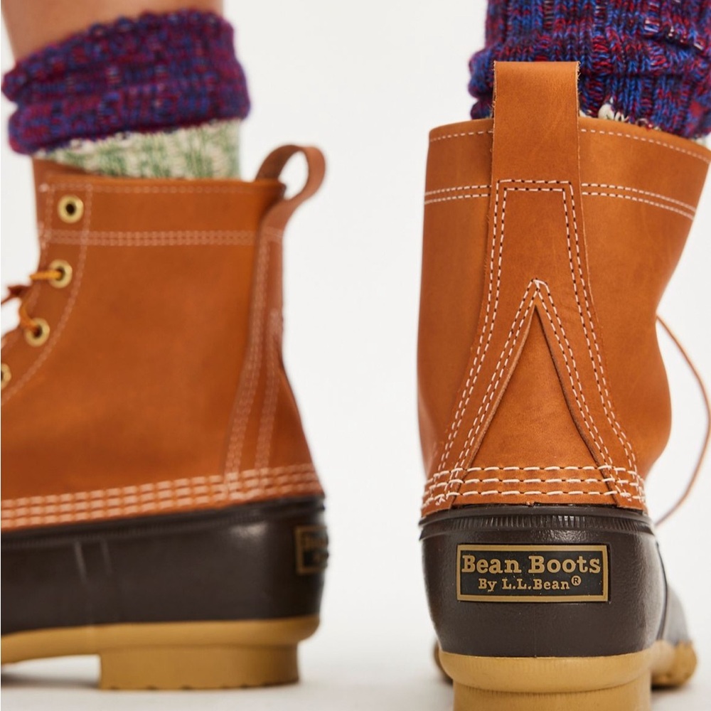 LL Bean Classic Brown Bean Boots Snow Shoes Women’s 8 Men’s 6 Lace Up Shoes - Picture 3 of 11